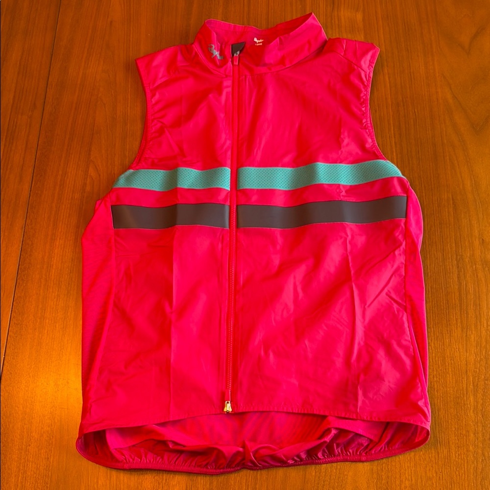 Rapha Mens Brevet Gilet - Pink with Reflective Stripes (Men’s Large)